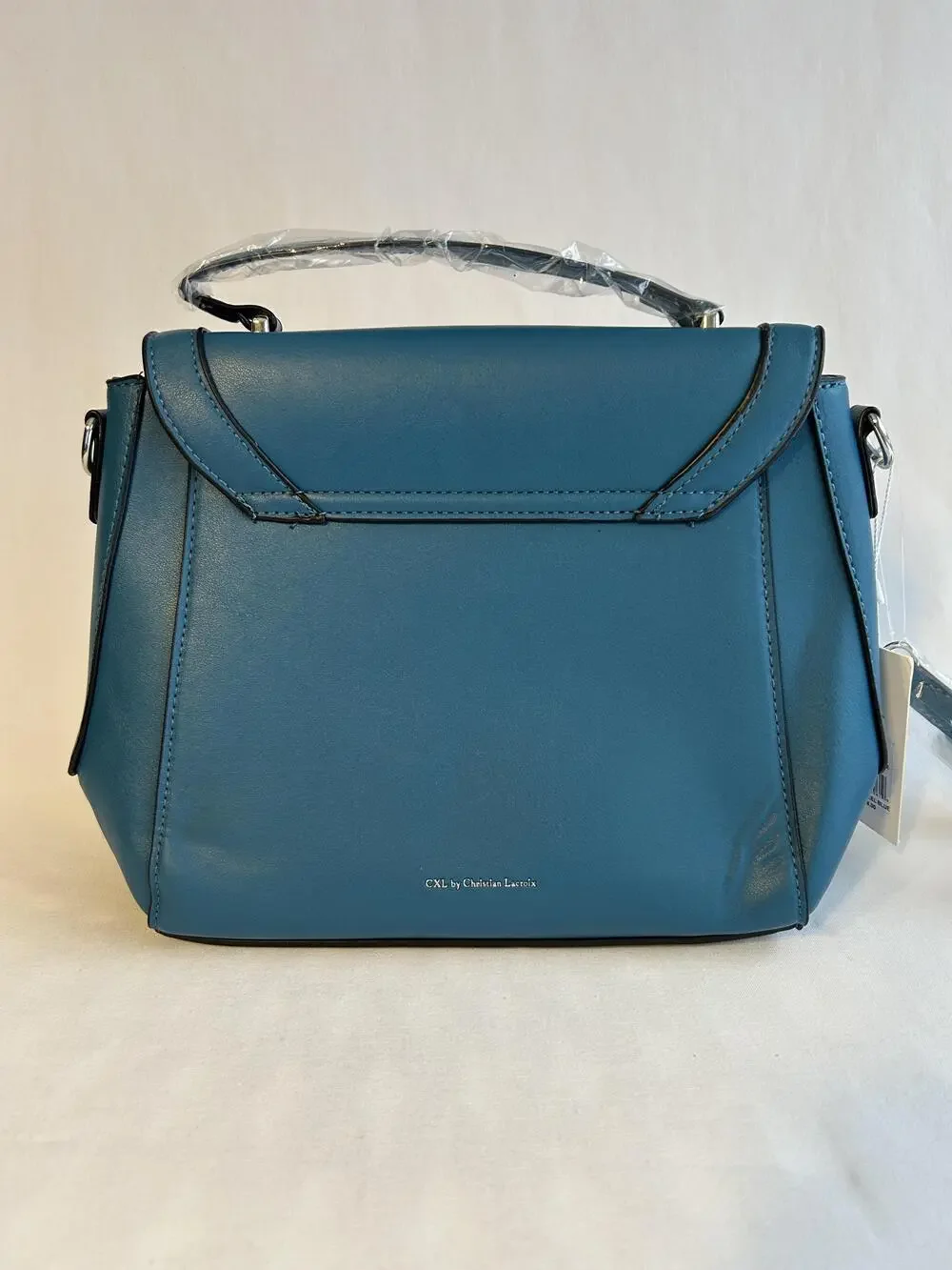 CXL By Christian Lacroix Art Deco Envelope Bag Womens Blue Faux Leather New